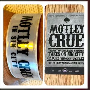 2012 Motley Crue Sin City Tour Bundle/Bracelet & Souvenir Hard Rock Room Key